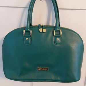 Joy & Iman Green Leather Handbag